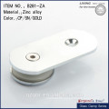 180 Degree Wall to Glass Round Railing Clamp with Stain/Mirror Finish